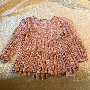 AE Floral Open Back Blouse